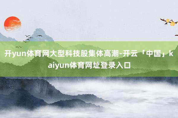开yun体育网　　大型科技股集体高潮-开云「中国」kaiyun体育网址登录入口